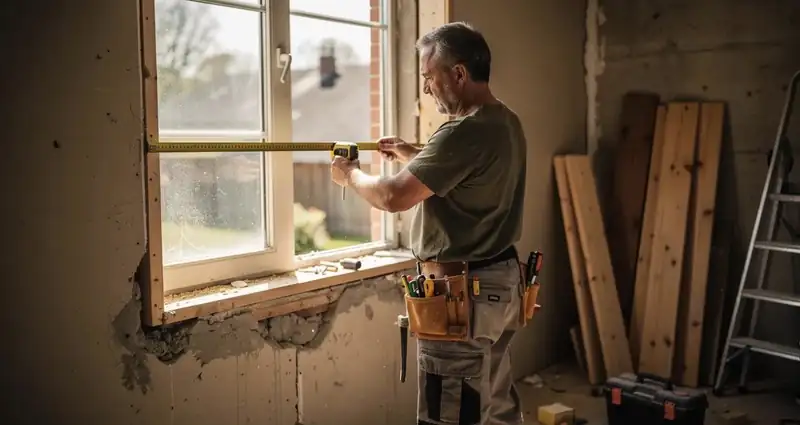 Prise de mesures pour une fenêtre en rénovation